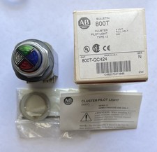 Allen Bradley 800T-QC424 SER N Cluster Pilot Light Type 13 4 Unit Full Volt 24V