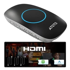 Ai Box Carplay/Android Auto Wireless Adapter, 5-in-1 Video Box YouTube,HDMI O...