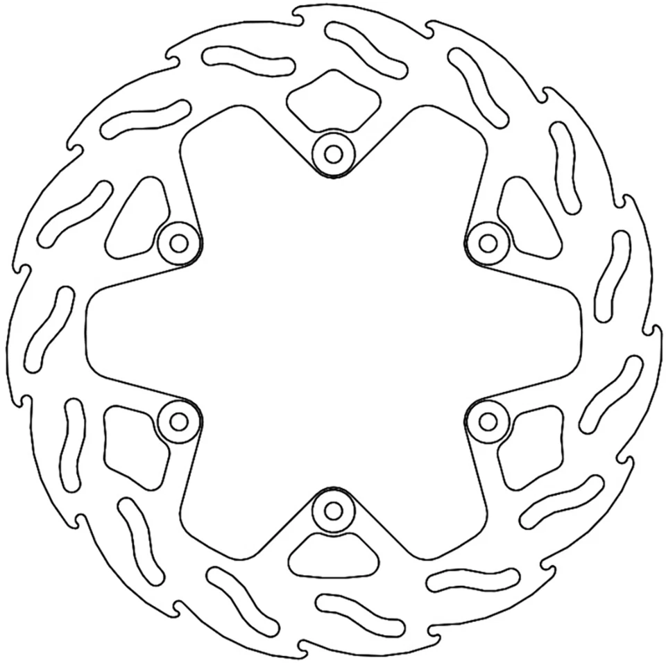 Rotores de freno de llama Moto-Master 110227-PU 02-18 Yamaha YZ 125 Foto 2 de 2