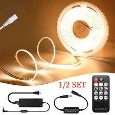 LED Strip Lights Flexible COB 320LEDs/m Warm White Rope Light House Lighting 10m