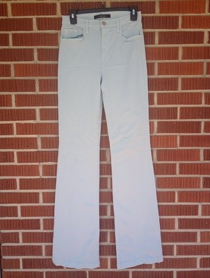 J BRAND Dasha Flare Jeans Winter Sky Light Blue Wash High Rise LONG Size 27× 34