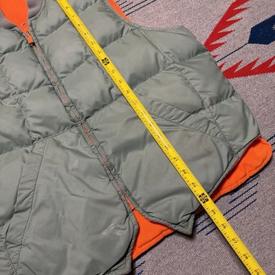 Vintage 90s Eddie Bauer Down Reversible Quilt Puffer Vest Men's
