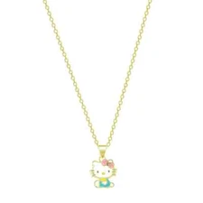 Hello Kitty Enamel & Crystal Pendant Necklace