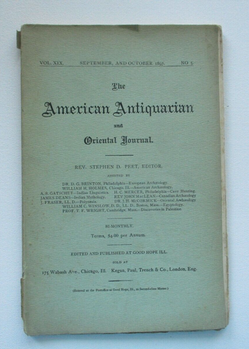 1897 American Antiquarian and Oriental Journal, September October MAPS * - Picture 1 of 13
