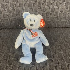 Ty Beanie Baby Retired "America" the Bear September 11, 2001 Blue RARE