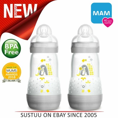 mam bottle set grey