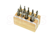 Shars 9 Pcs 1/8-3/4" HSS 2 Flute Ball End Single End Mill Set New S}