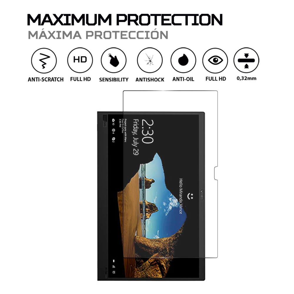 Protège-écran ANTISHOCK 5 Couches Pour Tablette Lenovo ThinkPad 8.0 - Antichoc - Transparent