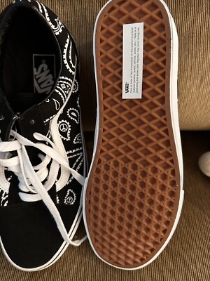 Vans Old Skool Peace Paisley Suede Canvas Lace Up Skate Sneakers Black White 11 Vans Old Skool Peace & Paisley Black Skate Shoes | Zumiez main image 2