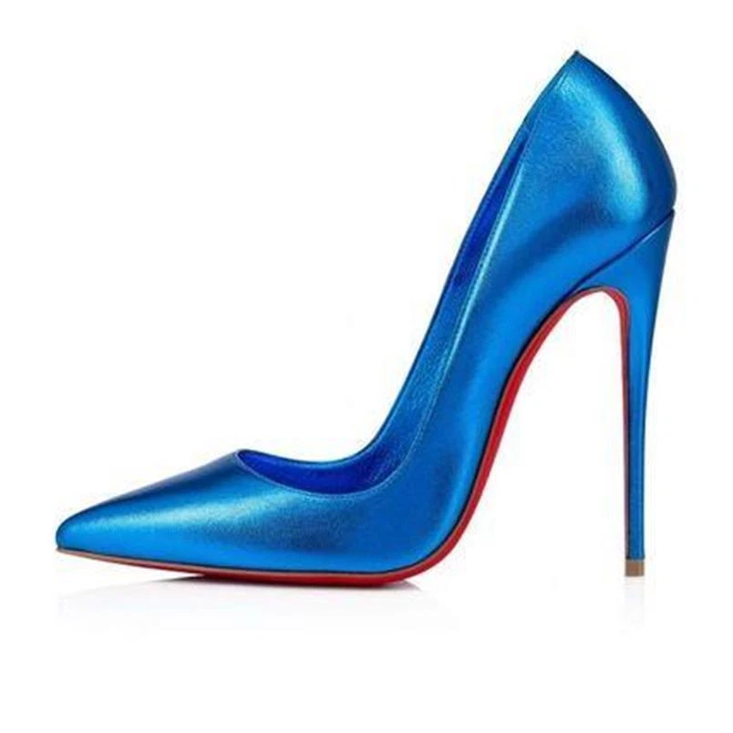 Christian Louboutin SO KATE 120 Metallic Leather Stiletto Heels Pumps Shoes $775