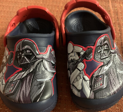 Crocs star Wars Darth Vader Navy & Red CROCBANDS Size Y6
