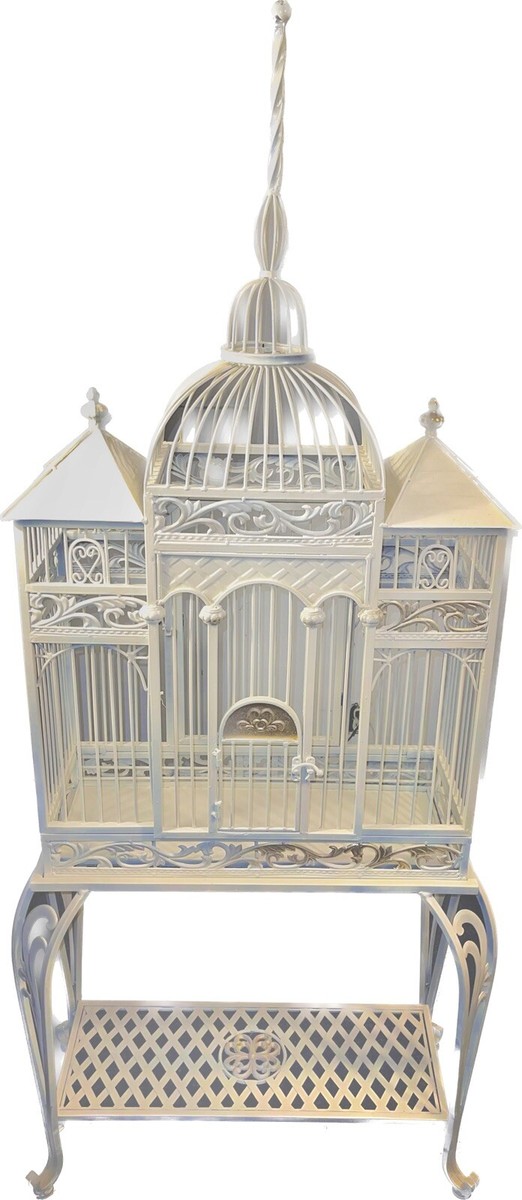 Victorian Style Architectural Cast Iron Cage for Birds 71” X