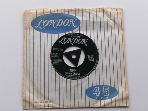 RITCHIE VALENS 1958 U.K. LONDON 45 LA BAMBA DONNA 45-HL-8803 - Imagen 2 de 6