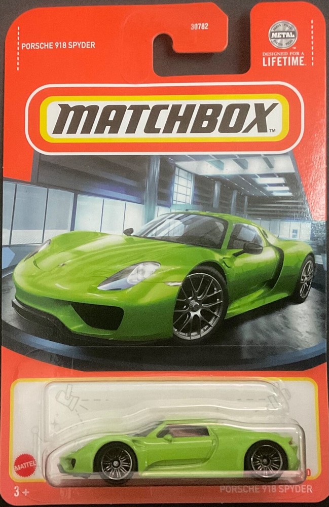 Matchbox PORSCHE 918 SPYDER, Green, 45/100 , * BOX SHIPPING *