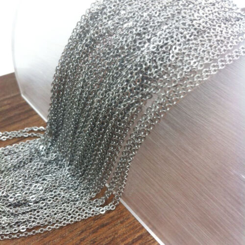 100meters 1.5/2.0/2.4/3.2mm Stainless Steel Cross Chain Link DIY Jewelry Finding - Picture 1 of 6