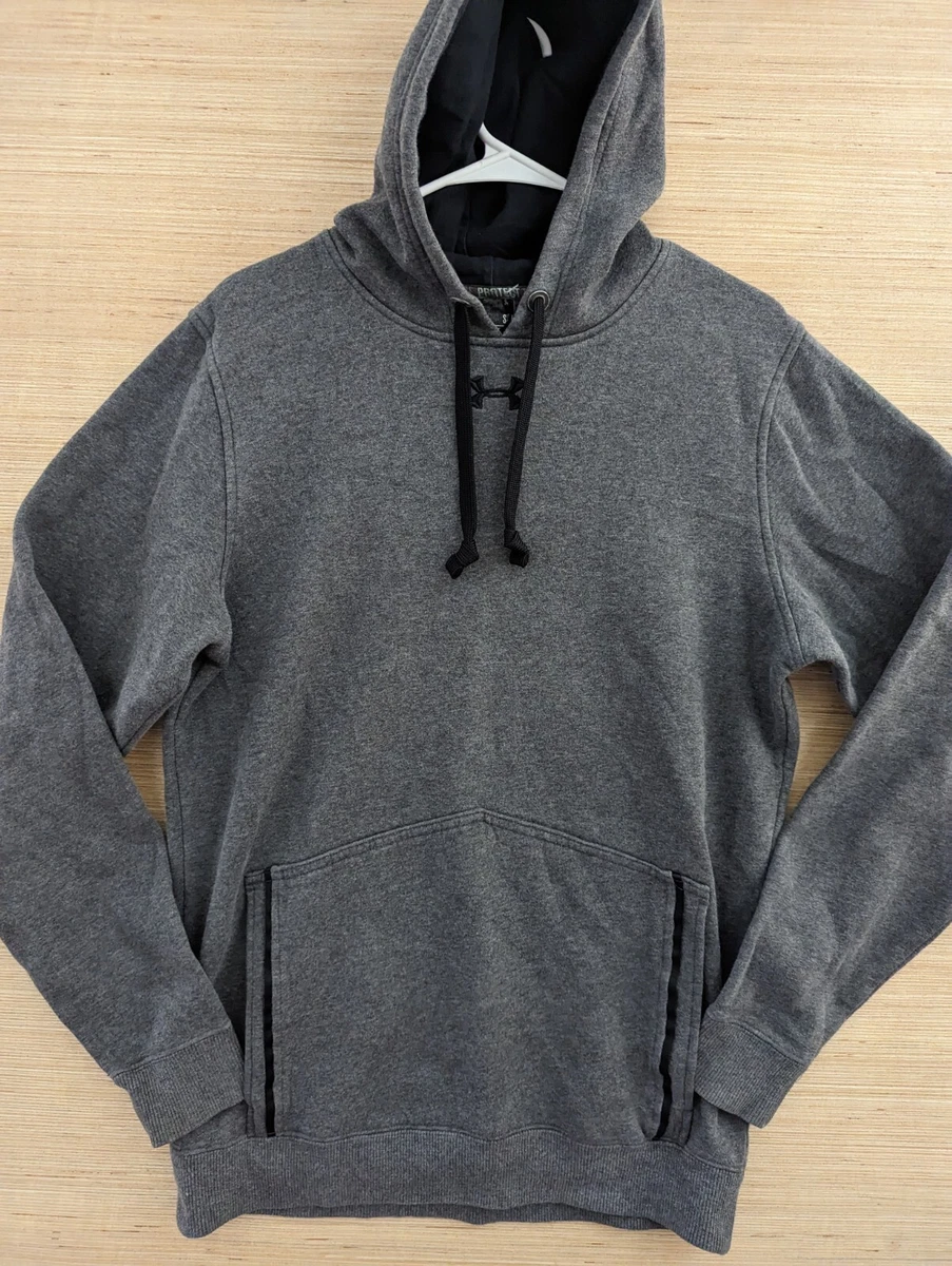 Under Armour UA Cold Gear Mens Hoodie Small Gray Fleece Cotton Polyester