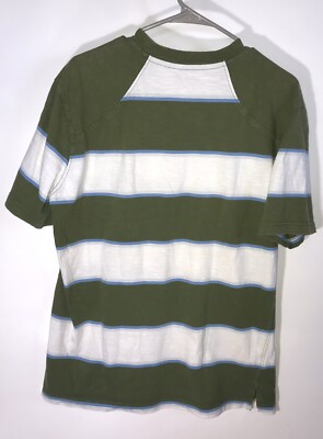 RocaWear Denim Company Mens Shirt Size Large Green White Stripes