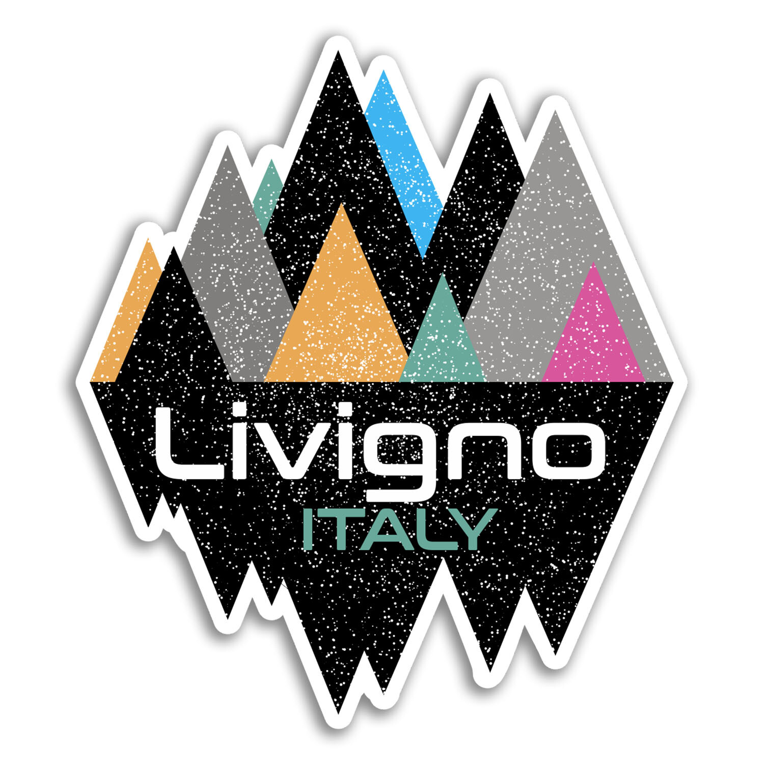 2 x 10cm Livigno Italy Vinyl Stickers - Skiing Sticker Laptop Luggage #20050