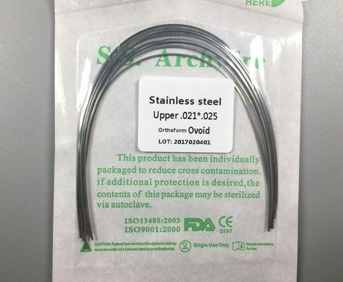 100Pc Dental Orthodontic Arch Wires Ovoid Wire Stainless Steel Rectangular Round - Picture 27 of 38