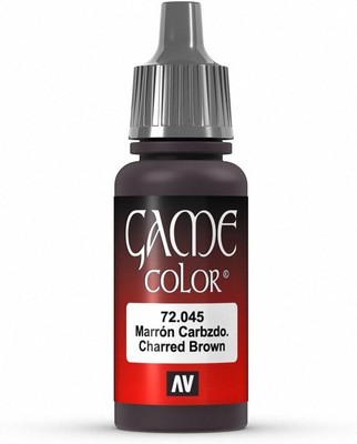 Vallejo Game Color Charred Brown Paint, 17ml