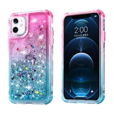 Shockproof Bling Liquid Glitter Case For iPhone 15 Pro Max 14 13 12 11 XS XR 87 