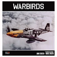 Warbirds 2025 Wall Calendar 12 Month | 12 X 24 Open | Thick & Sturdy Paper | G