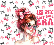 Soft Girl/Red, Mouse Pad, Sublimated, Can Personalize, Made to Order mp339 
