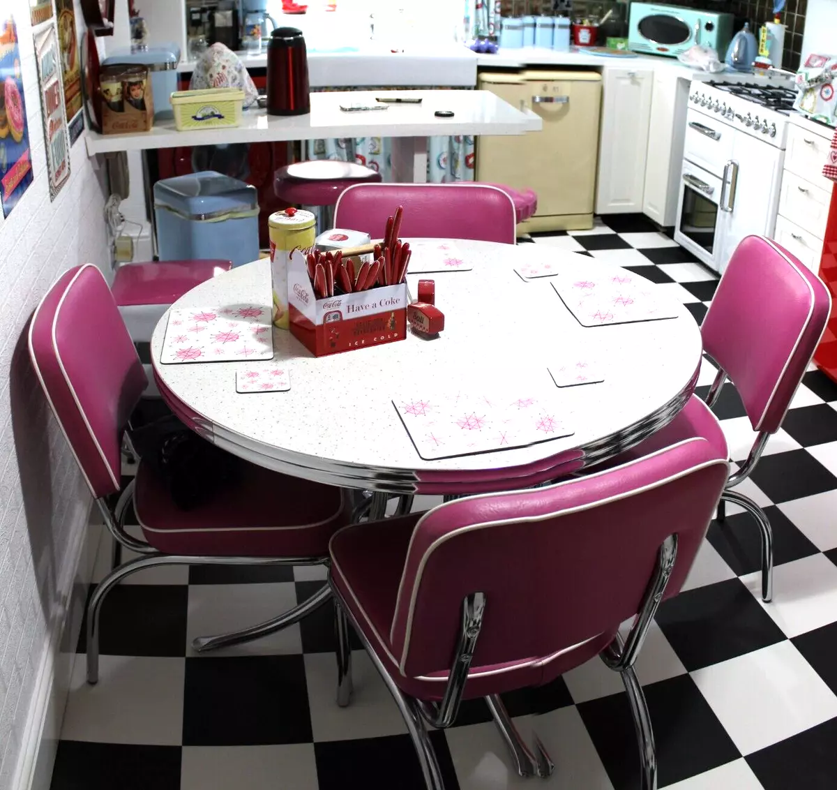 Coca cola kitchen online table and chairs