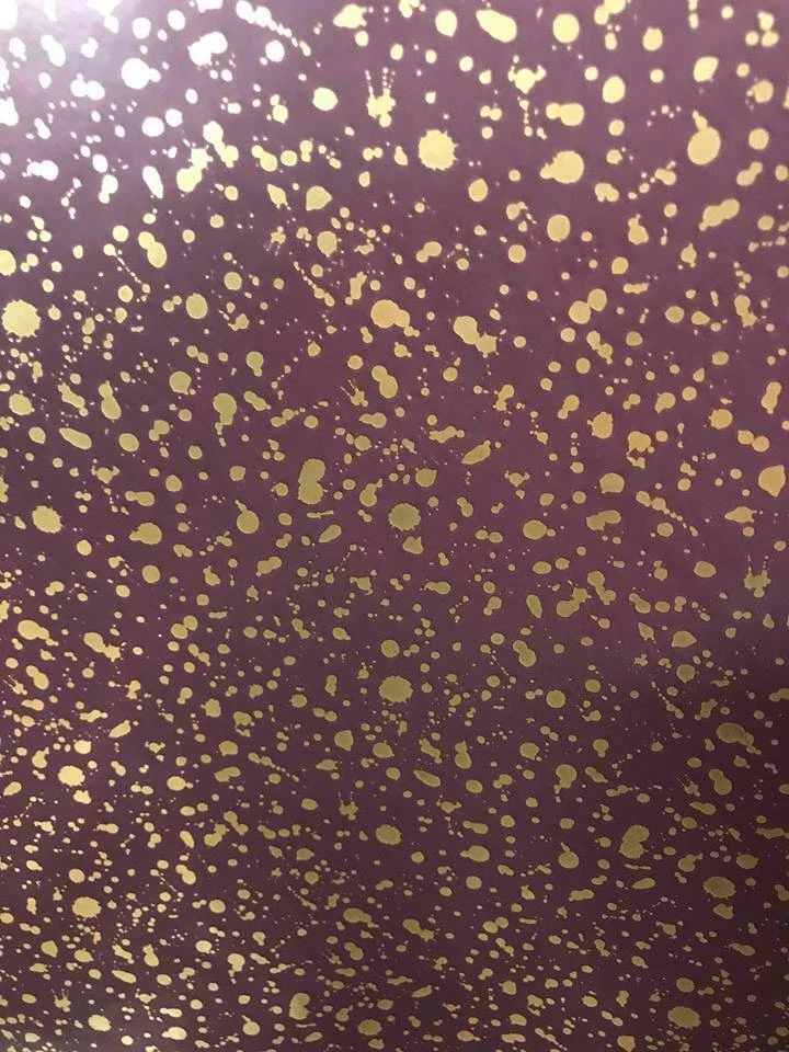 4M 8M 12M 16M BURGUNDY PURPLE GOLD WRAPPING PAPER BIRTHDAY CHRISTMAS  PRESENTS