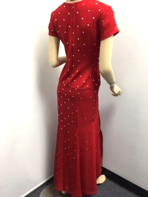 BEAUTIFUL ST JOHN EVENING RED DRESS SILVER PIALLETTES SANTANA KNIT AND CHIFFON 2 | eBay BEAUTIFUL ST JOHN EVENING RED DRESS SILVER PIALLETTES SANTANA KNIT AND CHIFFON 2 | eBay