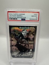 2024 Topps Chrome Negative Refractors #207 Jackson Merrill RC PSA 10 💎