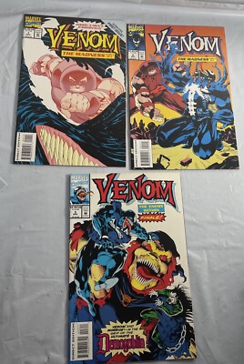 Lot 3 Venom #1-3 Complete Set The Madness 1st Print Key Issues Com1