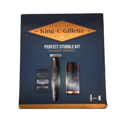 King C. Gillette Style Master Set zum Ausschneiden + Feuchtigkeitscreme für Bart