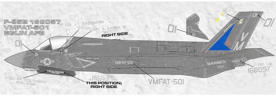 AF1 1/72 US F-35B Lockheed Martin Lightning II Marines VMFAT-501 EGLIN AFB Model - Image 2 of 4