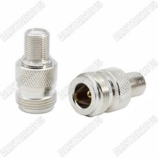 10 Pieces N Female Jack to F Female Jack Straight RF Connector Adapter N-F Type