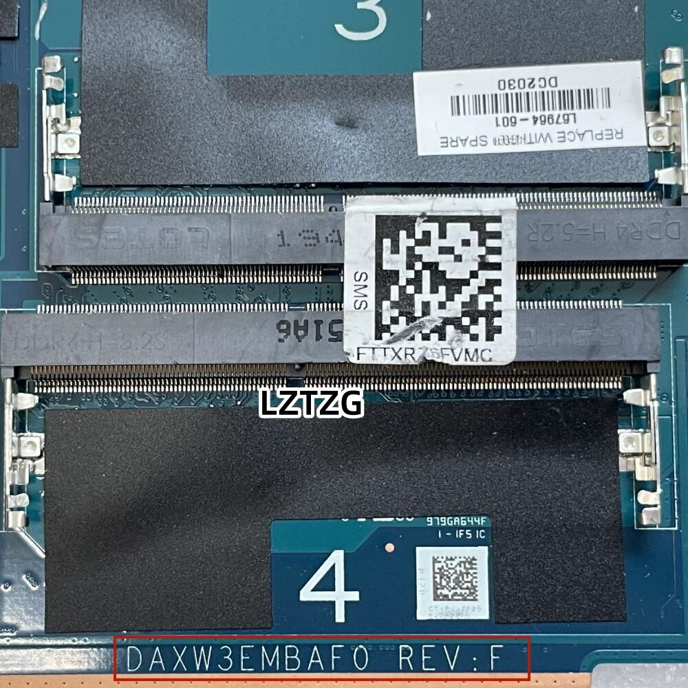 DAXW3EMBAF0 For HP ZBOOK 17 G6 Motherboard CPU I7-9850H L67964-601