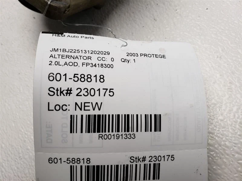 99-03 Mazda Protege Alternator OEM FP3418300 - Image 4 of 4