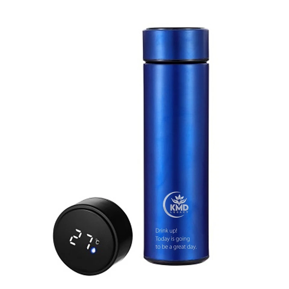 SMART THERMOS STAINLESS STEEL BOTTLE WITH TEMP DISPLAY & Positive Affirmation. - Image 3 of 4