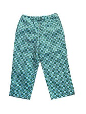 Talbots Size 10 Cropped Pants Geometric Stretch Pockets Business Casual