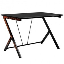 Home Office Modern Ergonomic Study Computer Desk for Small Space - Color: Black
