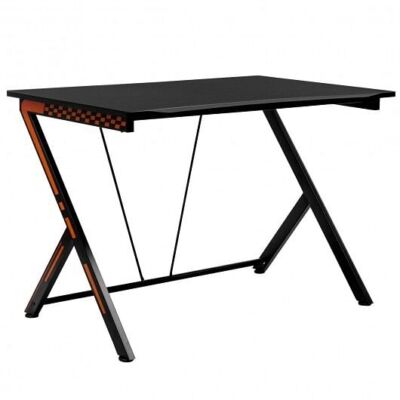 Home Office Modern Ergonomic Study Computer Desk for Small Space - Color: Black