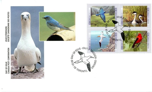 Canada FDC #1634a - Birds of Canada-2 (1997) 4 x 45¢