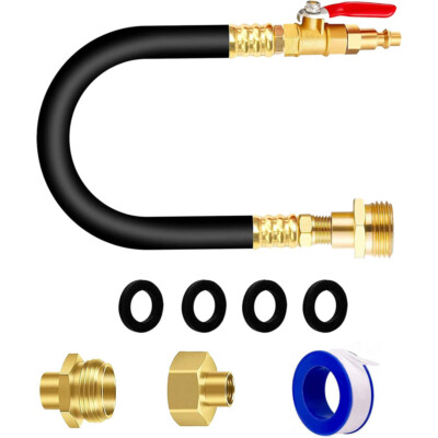 #ad Camper Winterizing Kit Blowout Shut Off Valve Adapter Hose Faucet For RV Trailer $12.39