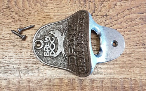Gusseisen Wandmontage Vintage Antiker Stil Flaschenöffner - BRAUEN HUND HANDWERK BIER - Bild 4 von 4