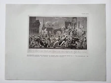 Old Antique Vintage Print 1924 The English Spy 1825 Battle of the Togati