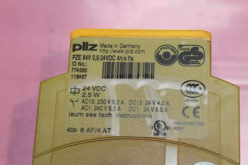 PILZ , 774580,PZE 0,5/ 24VDC, 4 n/o Safety Relay, (3) AVAILABLE - Picture 2 of 3