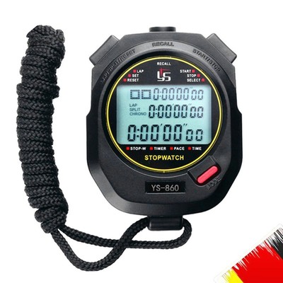 Professional Handheld Digital Stopwatch Chronograph Sports Training Timers