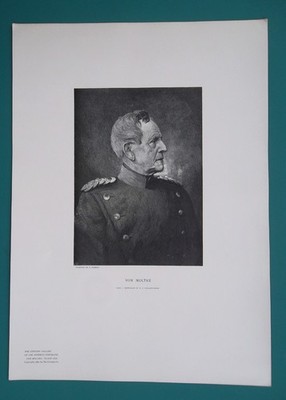 VON MOLTKE German Prussian Field Marshal - 1897 Portrait Print