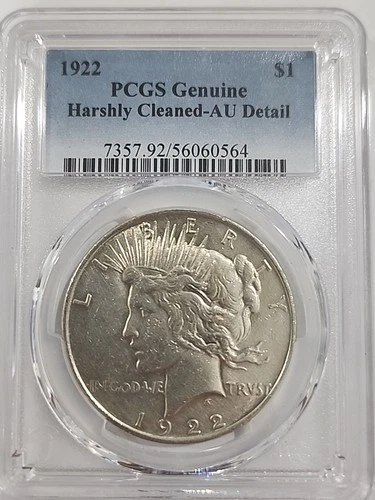1922 Silver Peace Dollar PCGS AU Detail
