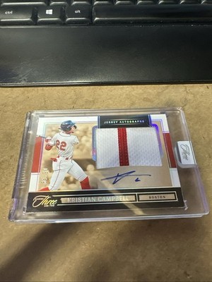 2025 PANINI - THREE AND TWO KRISTIAN CAMPBELL JERSEY AUTOGRAPHS 17/49